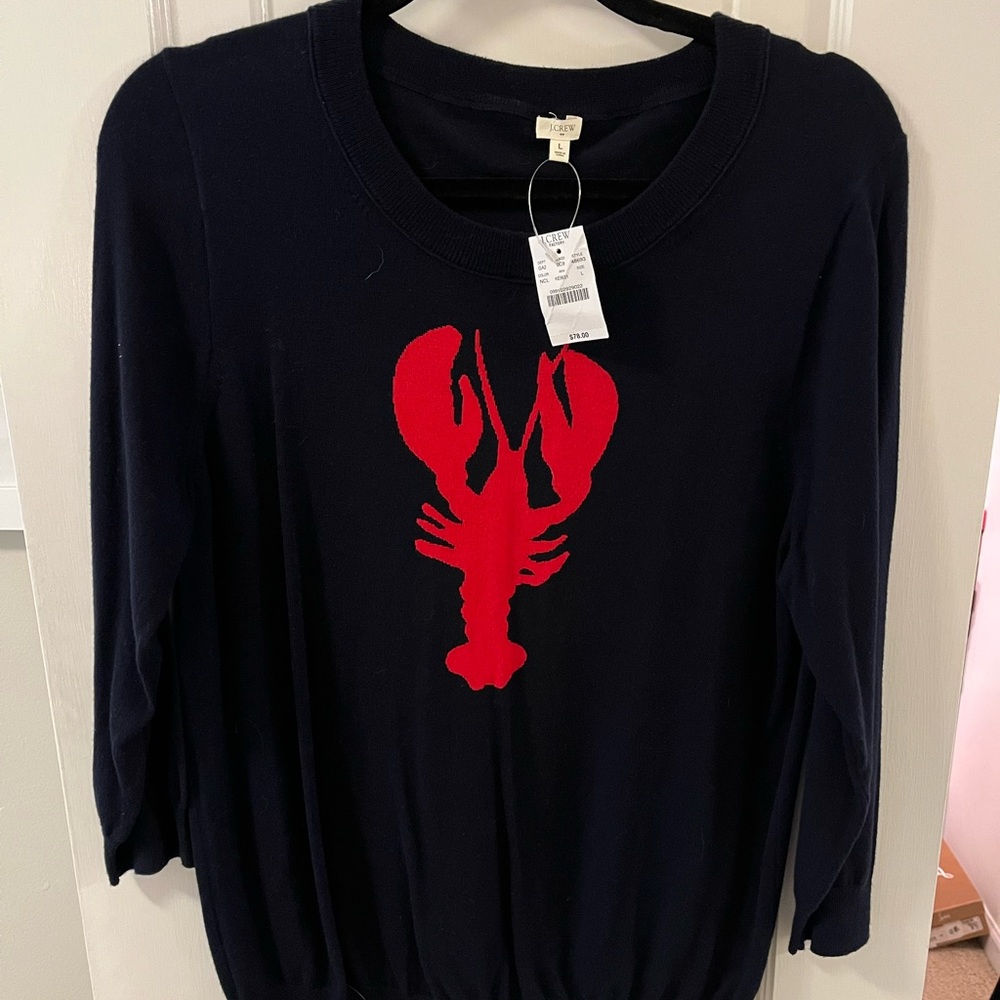 J.Crew Factory Navy Lobster Sweater size L